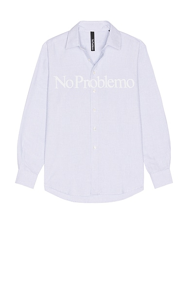 No Problemo No Problemo Long Sleeve Stripe Shirt in Blue