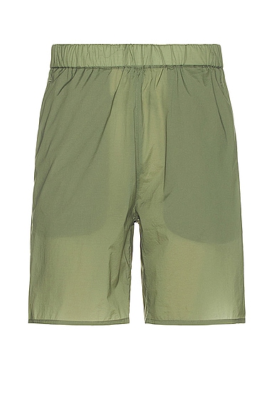 Shop Norse Projects Poul Light Nylon Shorts In Dried Sage Green