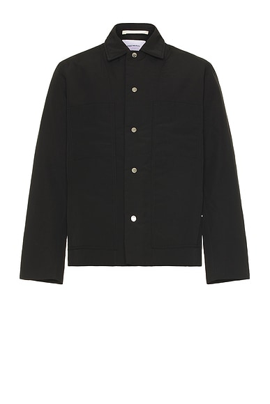 Norse Projects Pelle Waxed Nylon Insulated Jacket in Black