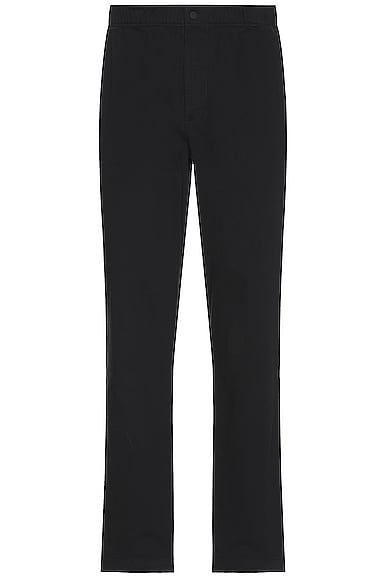 Norse Projects Ezra Relaxed Organic Stretch Twill Trouser in Black