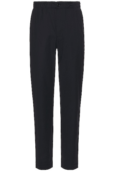 Norse Projects Ezra Relaxed Cotton Wool Twill Trouser in Dark Navy