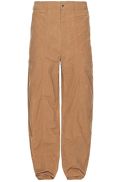 Norse Projects Sigur Relaxed Waxed Nylon Fatigue Trouser in Camel