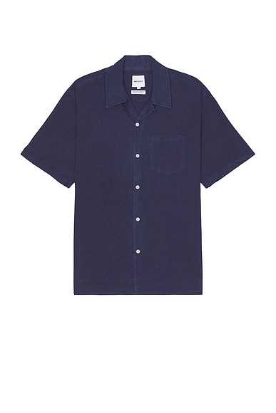 Norse Projects Carsten Cotton Tencel Shirt in Calcite Blue