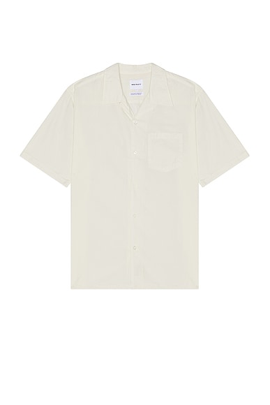 Norse Projects Carsten Cotton Tencel Shirt in Enamel White