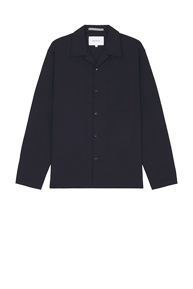 Norse Projects Carsten Solotex Twill Shirt in Dark Navy