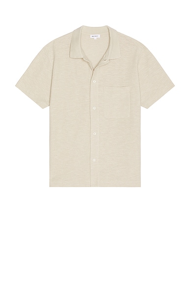 Norse Projects Gustav Crochet Jersey Shirt in Oatmeal