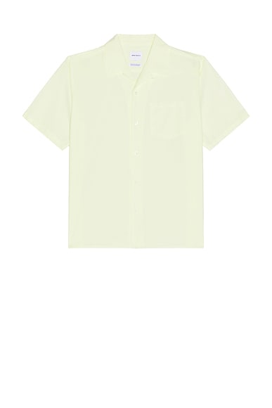 Norse Projects Carsten Cotton Tencel Shirt in Pale Yellow