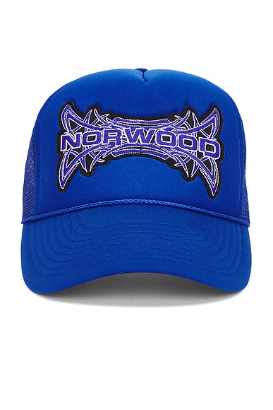 Norwood Tribal Trucker Hat in Royal Blue