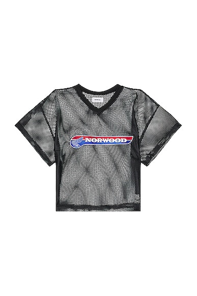 Norwood Kiedis Cropped Football Jersey in Black