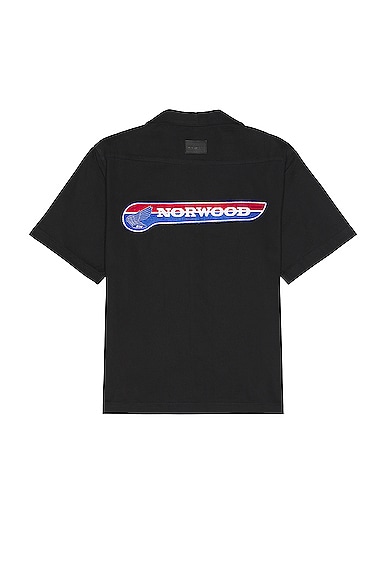 Norwood Pit Crew Button Down Shirt in Black