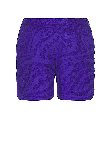 Shop Oas Rapture Terry Shorts In Blue