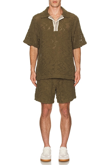 Pine Verve Crochet Shorts