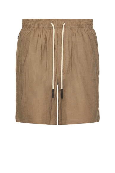 Taupe Linen Shorts