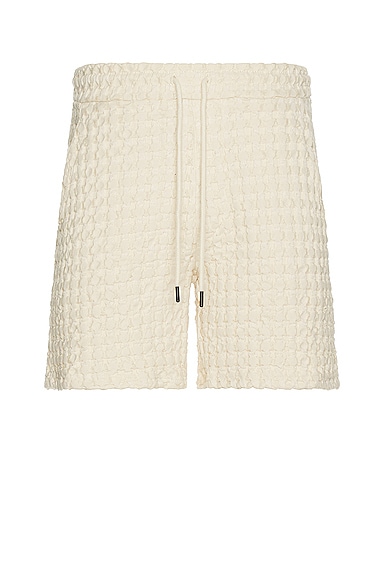 Ecru Porto Waffle Shorts