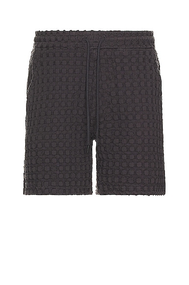 Nearly Black Porto Waffle Shorts