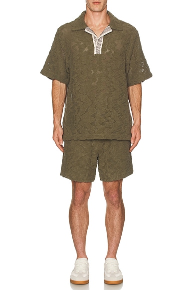 Pine Verve Palmer Crochet Shirt