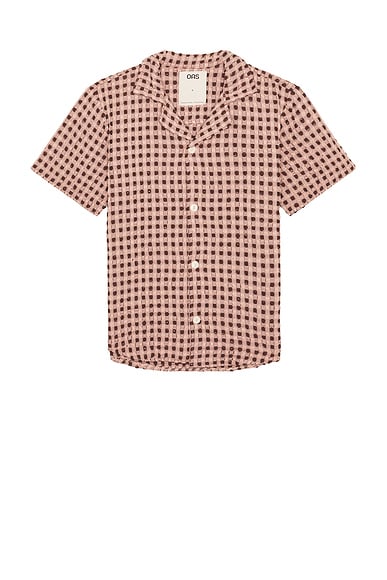 OAS Ferratelle Cuba Waffle Shirt in Pink