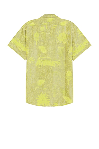Shop Oas High Road Cuba Terry Shirt In Yellow