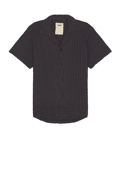 Nearly Black Cuba Waffle Shirt
