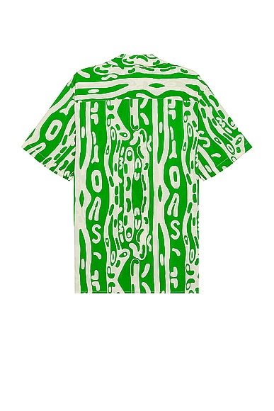 Shop Oas Verdant Jiggle Viscose Shirt In Green