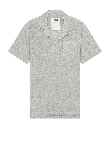 OAS Polo Terry Shirt in Grey Melange