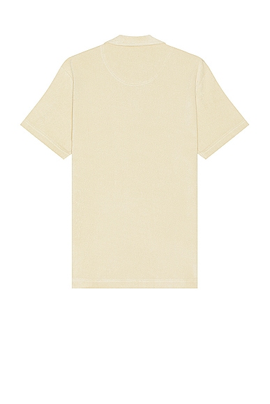 Shop Oas Polo Terry Shirt In Beige