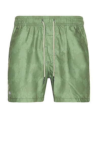 OAS Blurry Crown Swim Shorts in Green