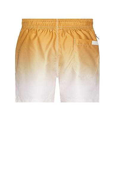 Shop Oas Evening Grade Swim Shorts In Yellow