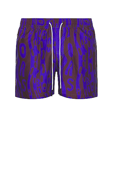 Shop Oas Thenards Jiggle Swim Shorts In Blue