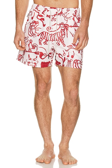 OAS Arcano Swim Shorts in Red