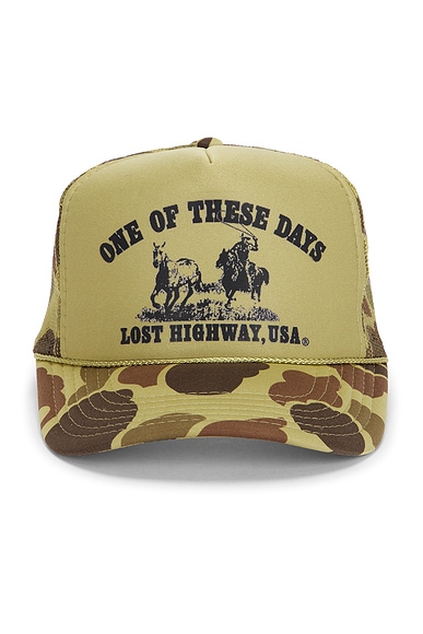 ONE OF THESE DAYS Lost Highway Trucker in Light Green Camo