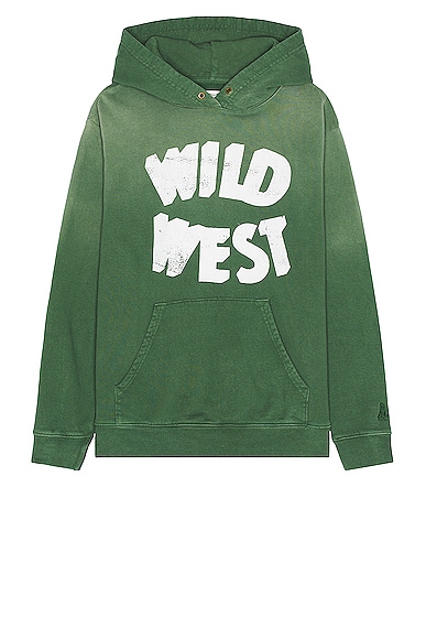 ONE OF THESE DAYS Wild West Hoodie in Olive Green