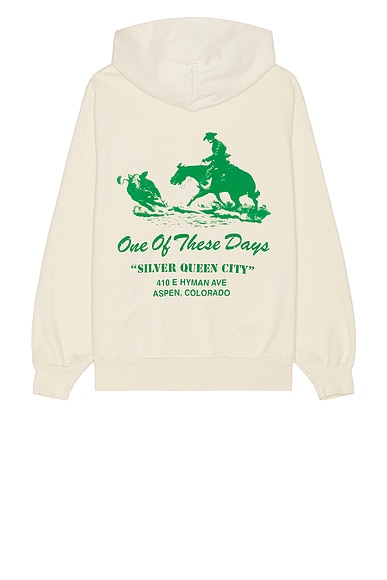 ONE OF THESE DAYS x FWRD Silver Queen Hoody in Washed Bone