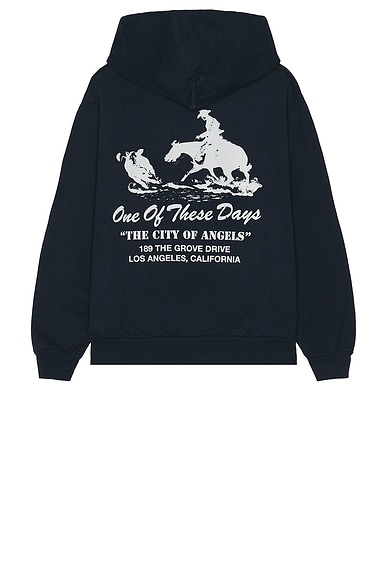 ONE OF THESE DAYS x FWRD City Of Angels Hoodie in Washed Navy