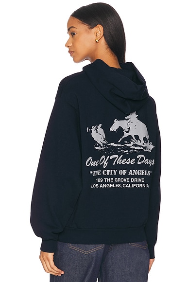 ONE OF THESE DAYS x FWRD City Of Angels Hoodie in Washed Navy