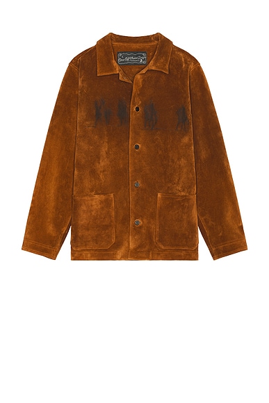 ONE OF THESE DAYS Suede Chore Jacket in Tobacco