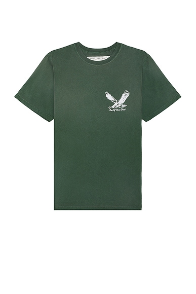 Shop One Of These Days Screaming Eagle Tee In Washed Forest Green