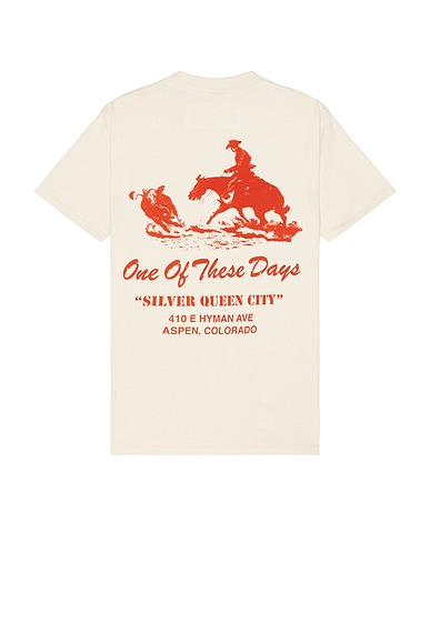 ONE OF THESE DAYS x FWRD Silver Queen City Tee in Bone