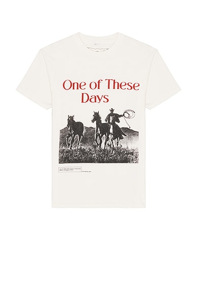 ONE OF THESE DAYS Across The Plains Tee in Bone