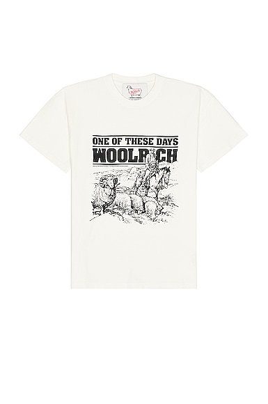 ONE OF THESE DAYS x Woolrich Graphic Tee in Bone
