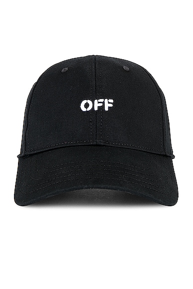 OFF-WHITE Off Stamp Drill Baseball Cap in Black