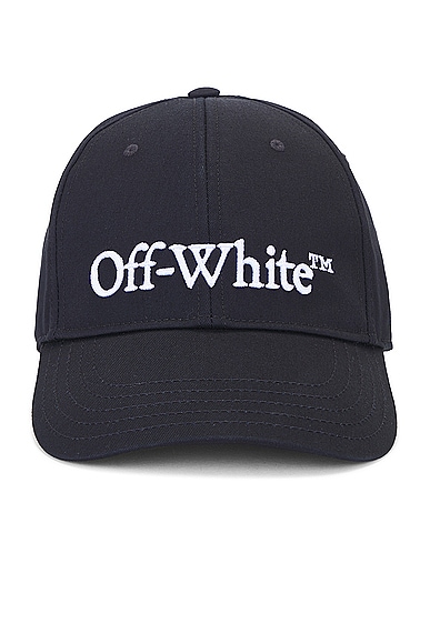 OFF-WHITE Drill Logo Baseball Cap in Black & White