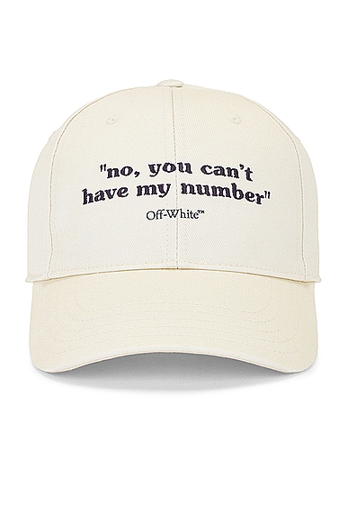 Quotes Baseball Cap in Ivory
