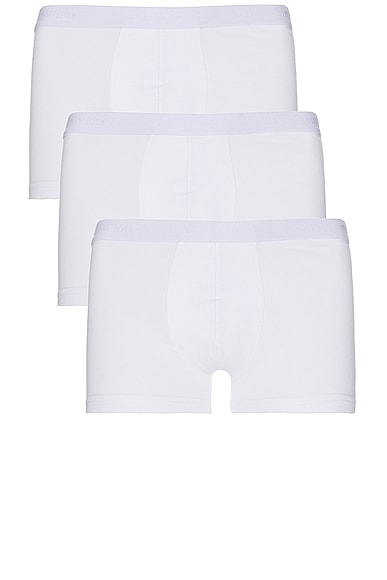 3 Pack Bookish Low Rise Boxer in White