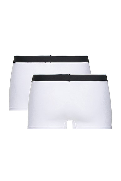 Shop Off-white Stamp Low Rise Boxer In White
