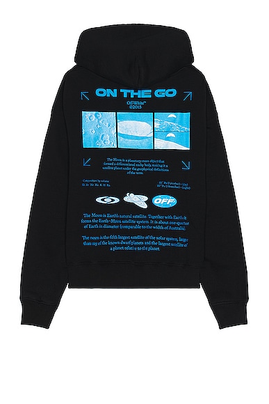 OFF-WHITE On The Go Moon Skate Hoodie in Black