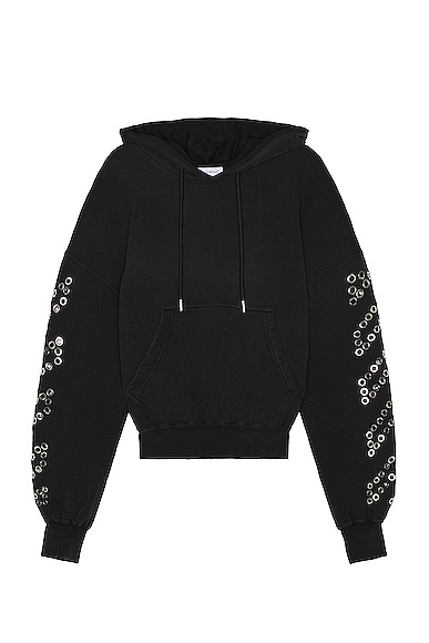Eyelet Diags Over Hoodie