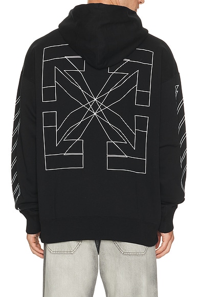 OFF-WHITE Double Arrow Skate Hoodie in Black