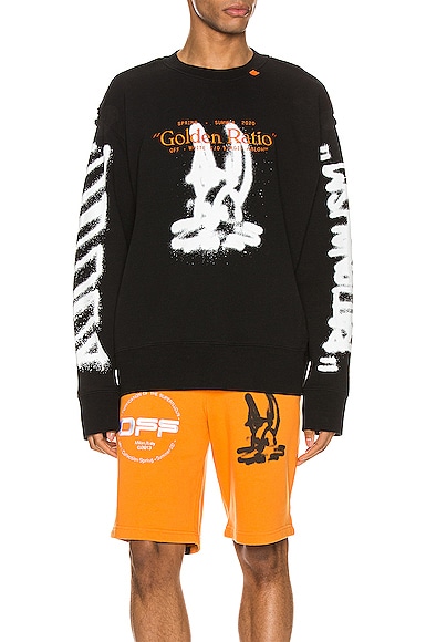 OFF-WHITE CARTOON INCOMPIUTO CREWNECK,OFFF-MK22