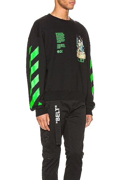 OFF-WHITE Pascal Painting Over Crewneck,OFFF-MK24